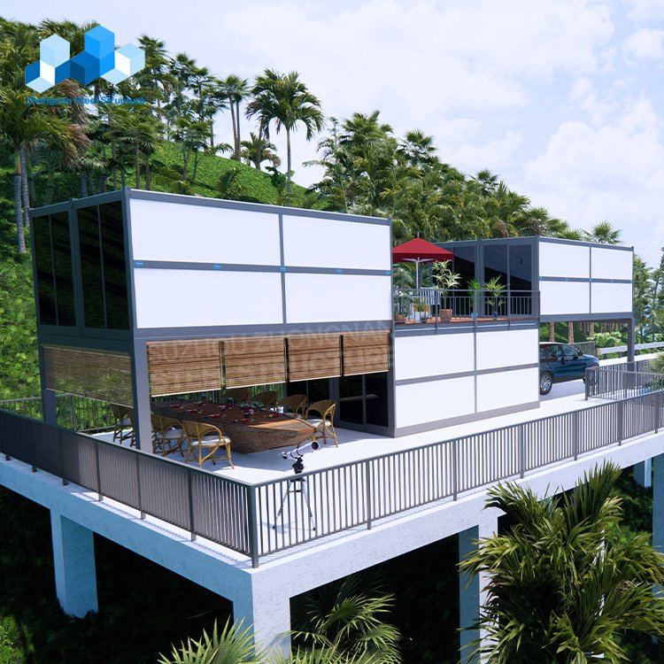 Custom Mobile Prefabricated Collapsible Container Shop Folding Container House with Glass Wall