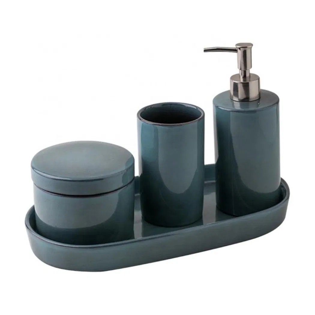 Modern Hot Sale White Ceramic Material for Bathroom Set 3PCS