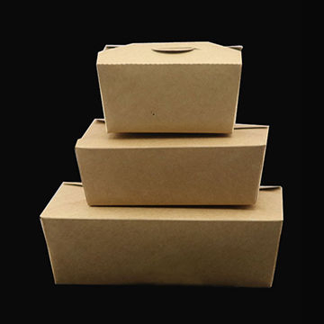 White Paper and Kraft Paper Lunck Boxes to Go Food Container