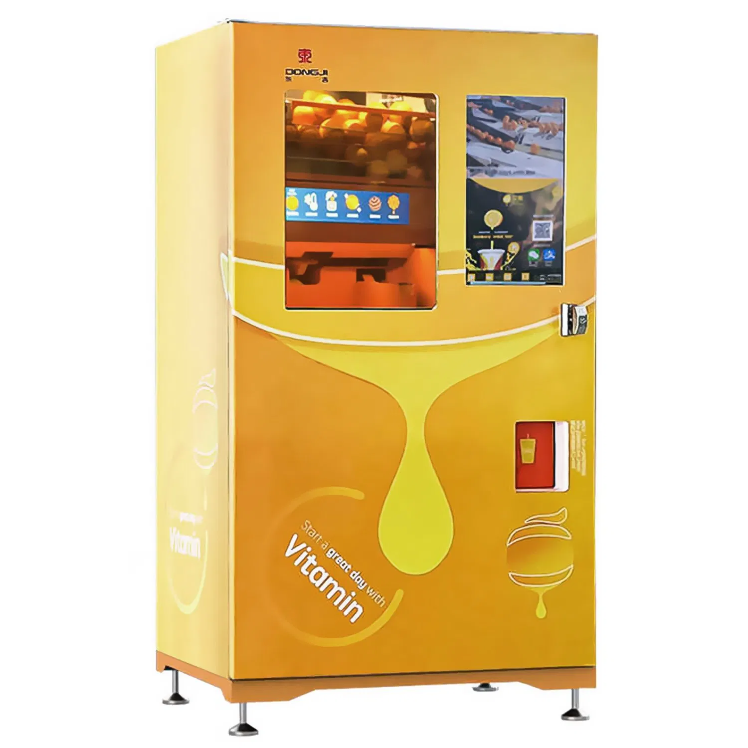 Fully Automatic Natural Fruit Juice Dispenser Fresh Squeezing Orange Juice Vending Machine