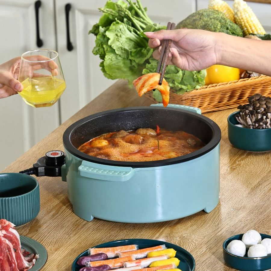 Casserole Nonstick Enamel Aluminium Pans Multifunction Hot Pot with Cover