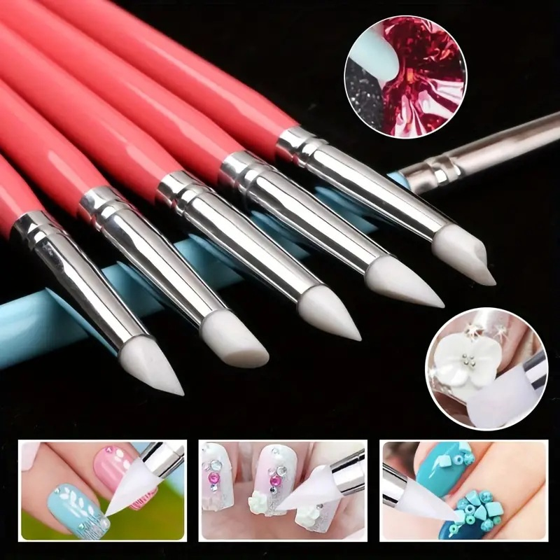 New 5PCS Silicone Indentation Drill Pen