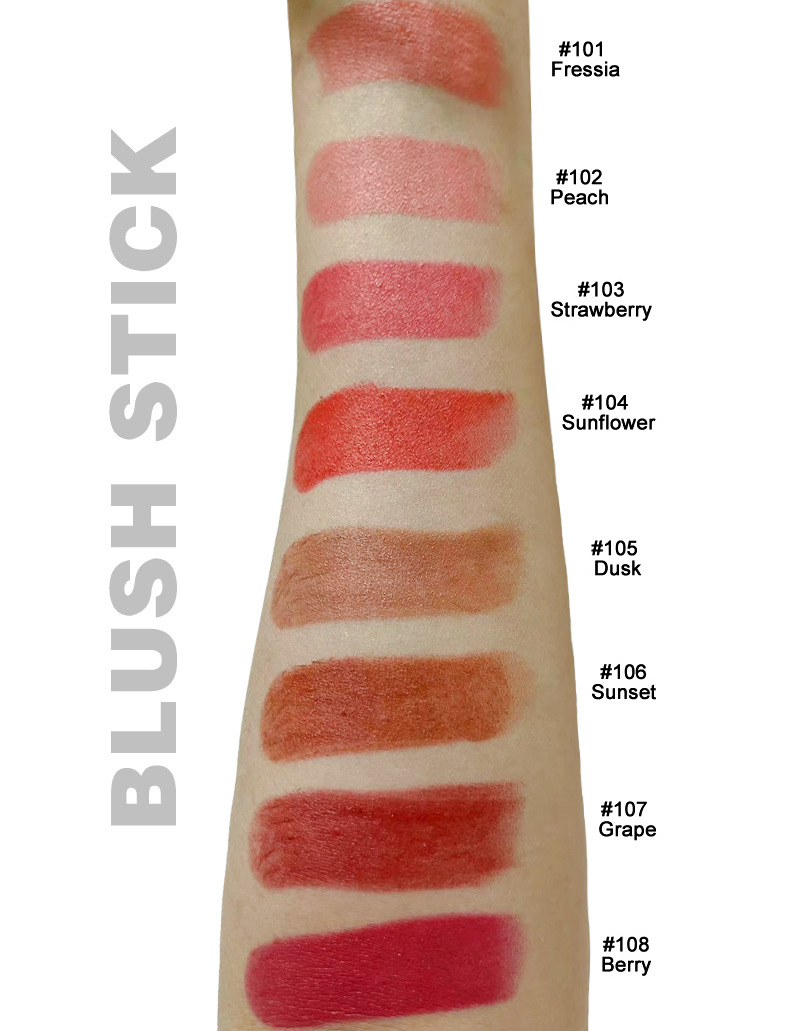 Wholesale Makeup Vegan Shimmer Highlighter Smooth Contour Bronzer Blush Highlight Stick