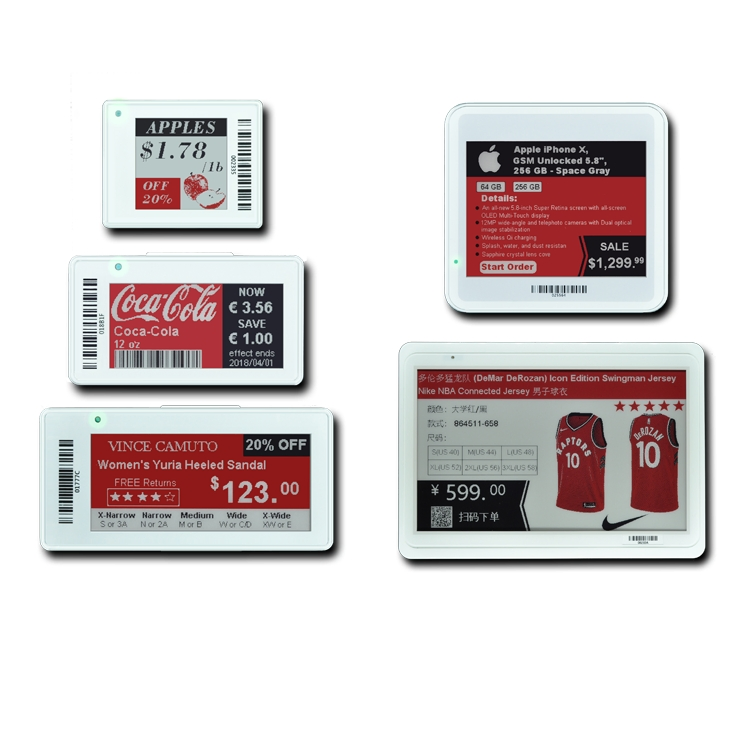 Customized Digital Price Tag Electronic Shelf Label E-Ink Panel 4.2 Inch 400*300 Spi Interface High Reflectance E-Paper Display ODM OEM Loss Protection