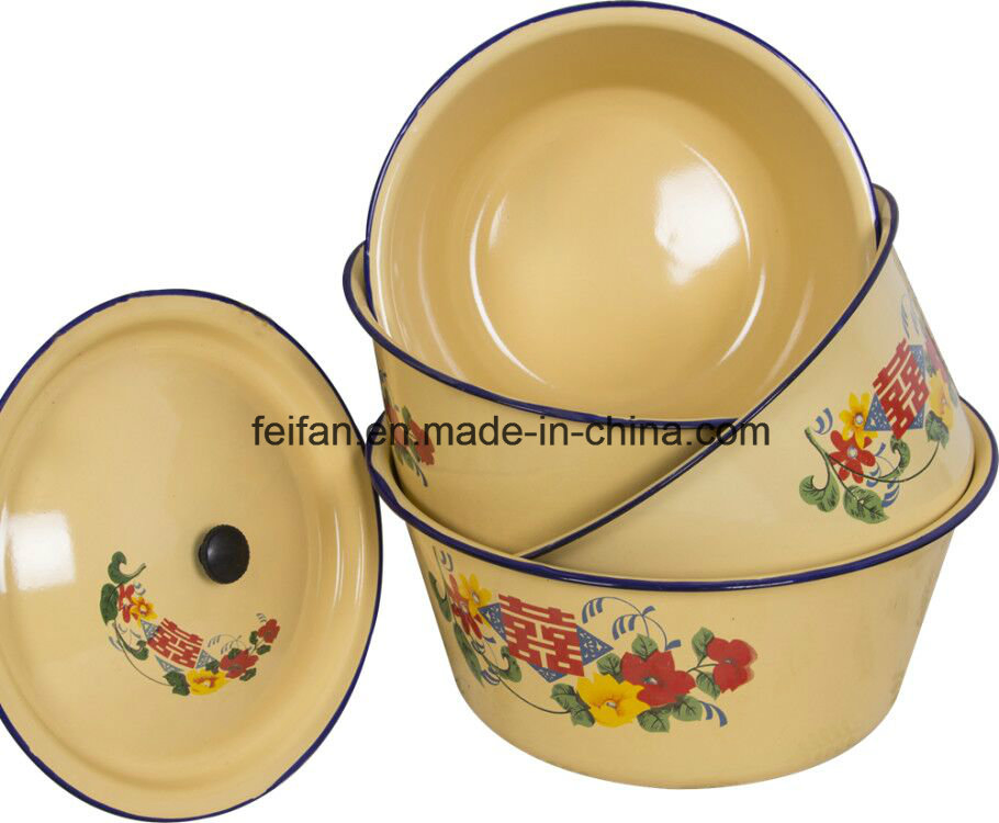 High Grade Fashion Enamel Finger Bowl with Cover