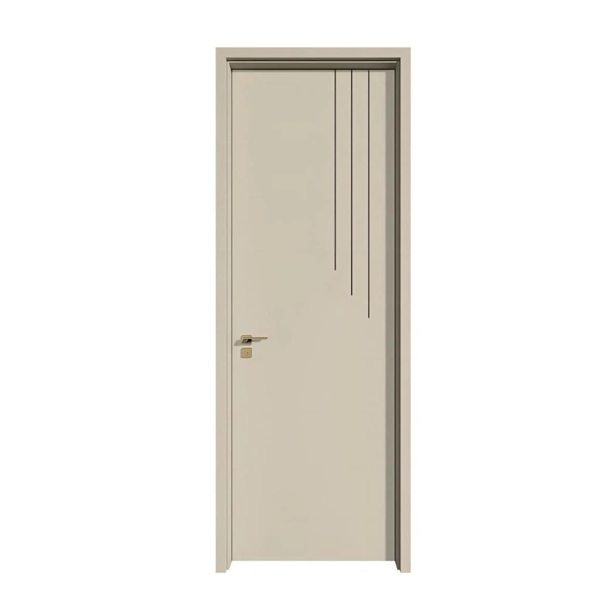 PVC Door New Design Factory Wood MDF Doors High-End International Standard Security Elegant WPC Door for Bathroom