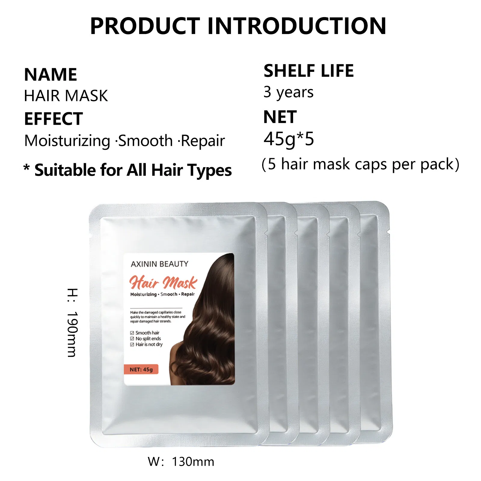 Beauty Cosmetics Hair Care Maintenance and Brightening Smooth-Repaln Hair Mask