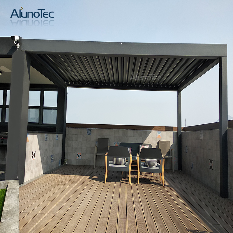 Best Selling Backyard Terrace Electric Opening Roof Party Tent Patio Pavilion Gazebo Waterproof Garden Canopy Metal Pergola for BBQ