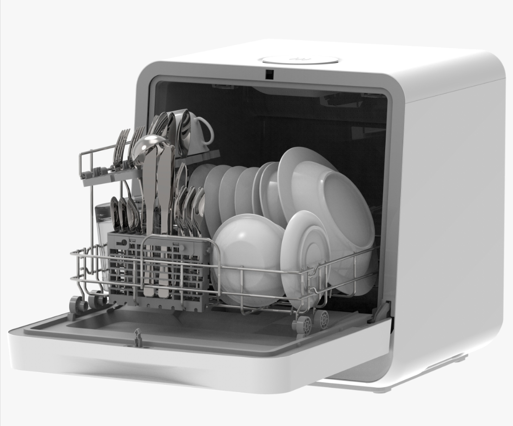 Professional Mini Countertop Portable Dishwasher, Transparent Window