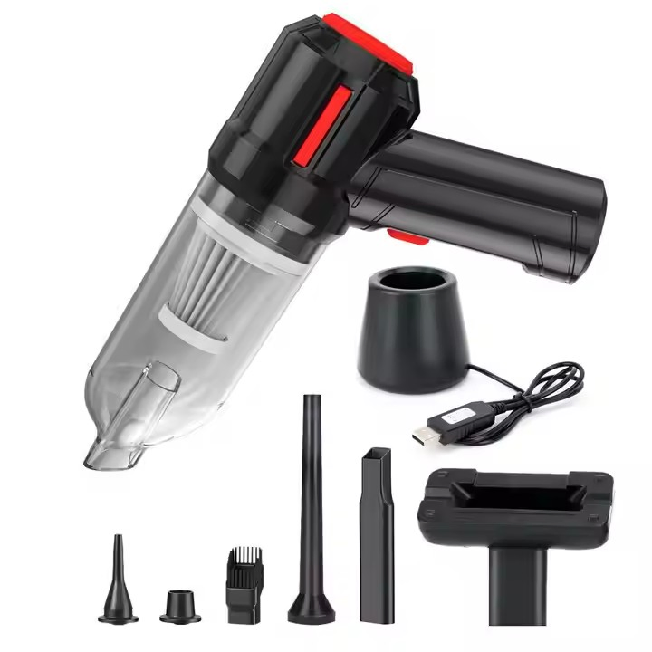 Strongest Battery and Dust Base USB Power Source Portable Cordless Vacuum Cleaner for Car Use