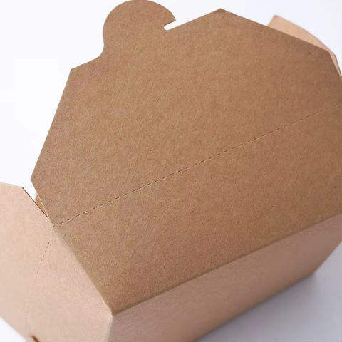 Eco-Friendly Kraft Paper Lunch Box for Takeaway Meals
