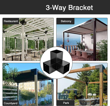 3-Way Square Steel Timber Connectors Anchor-Type Wooden Post Connector