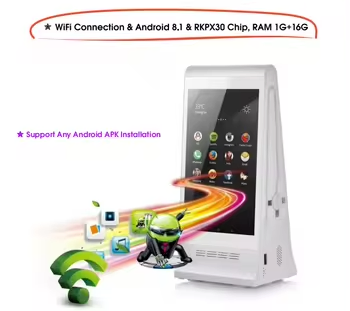 Interactive Touchscreen Ordering Kiosk with 7 Inch LED Screen