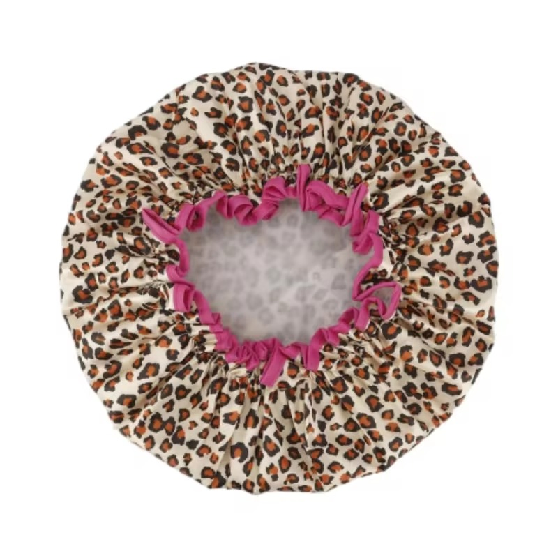 Promotional Multiple Repurchase Reusable Waterproof Double Protection Elastic Shower Caps