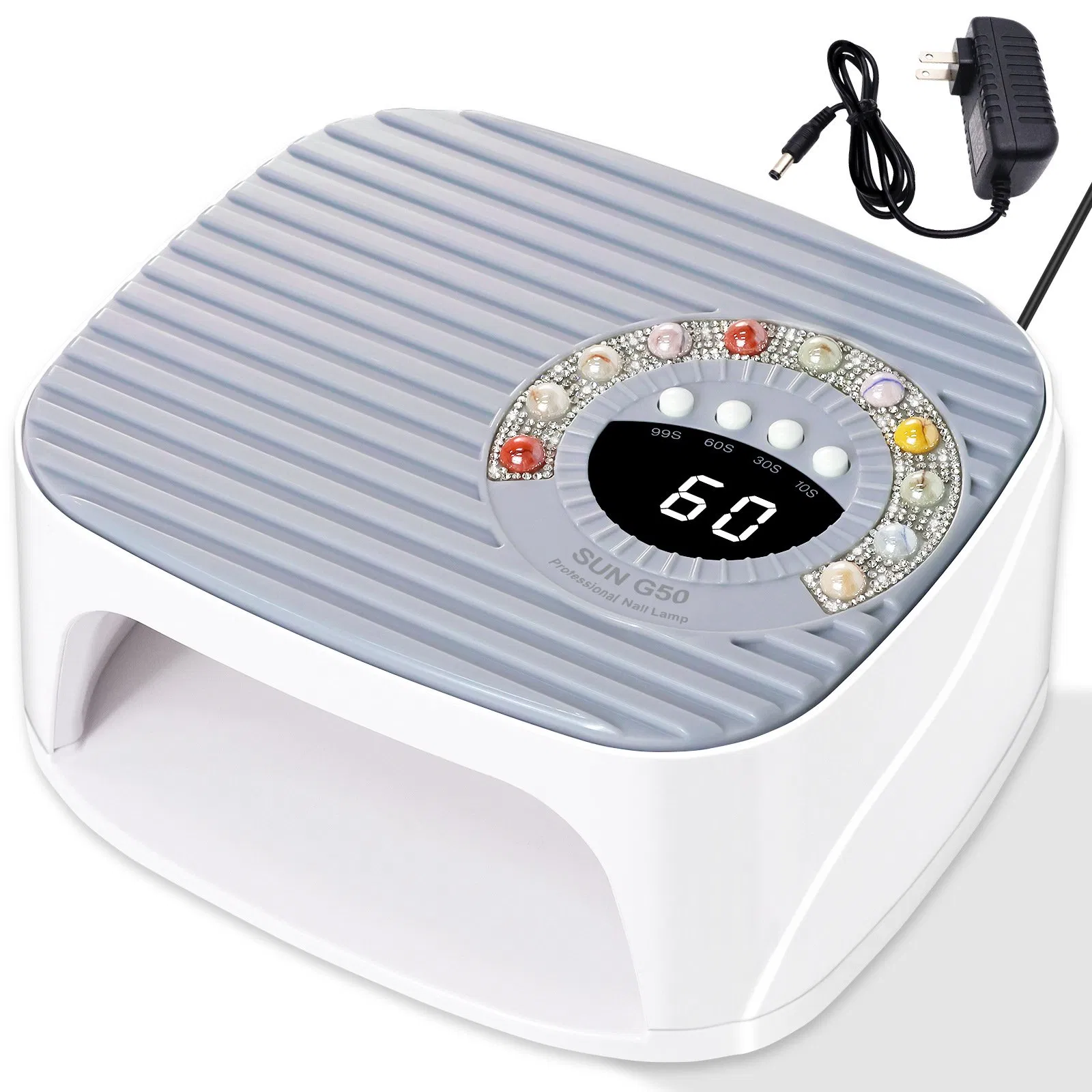 2025 New Design Big Diamond-Encrusted UV Nail Lamp for Gel Manicure