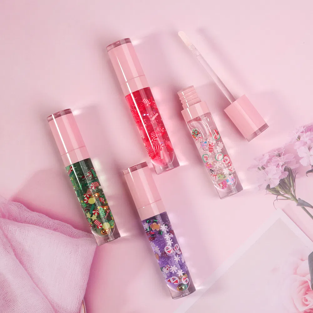 OEM Fruit Flavor Lip Plumper Moisturizing No Logo Lip Oil Clear Lip Gloss Christmas/Halloween