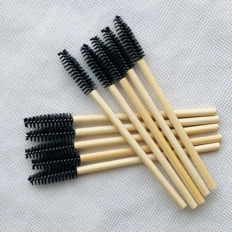 Eco Friendly Private Label Silicone Bamboo Mascara Brush for Eyelash Extensions