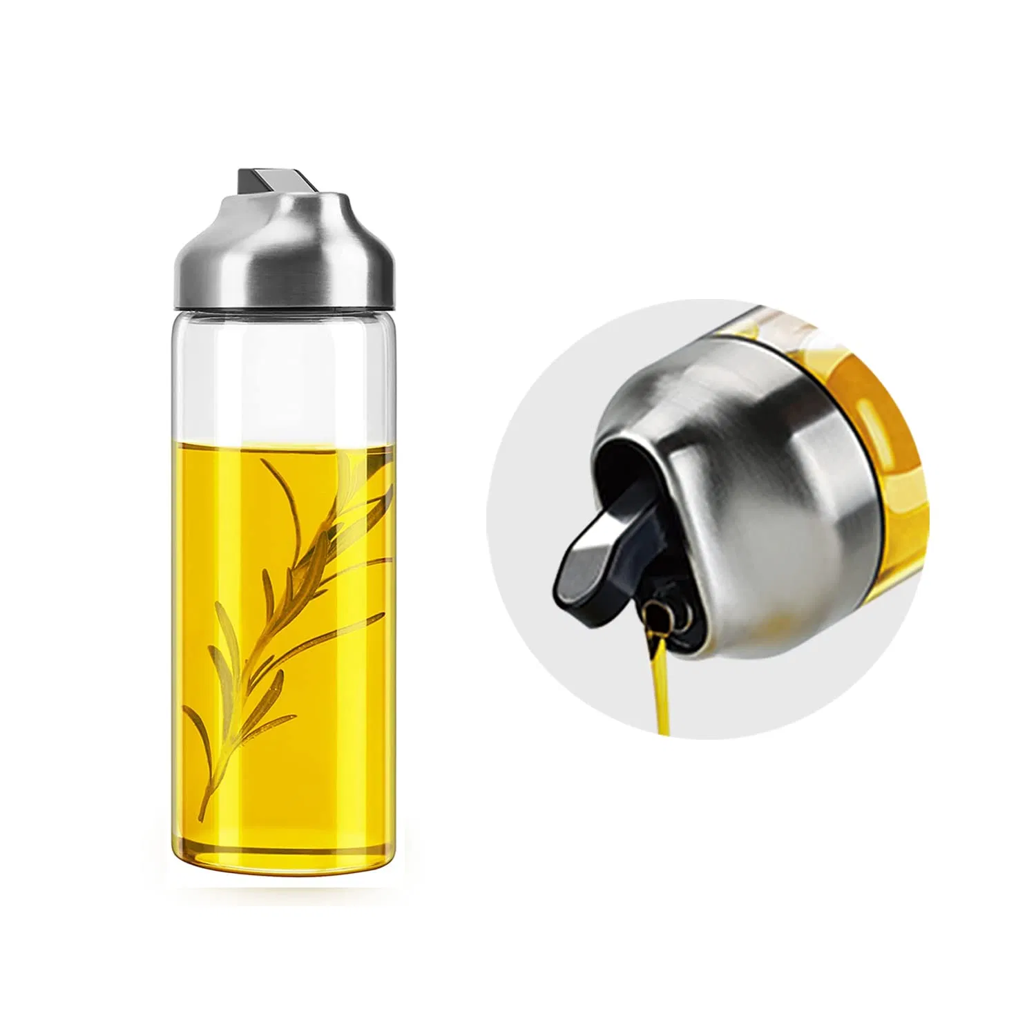 Glass Oil and Vinegar Dispenser Bottles for Kitchen Olive Oil Dispenser