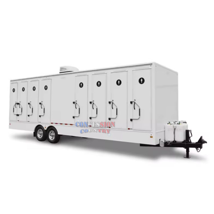4-8 Stalls Portable Bathroom Trailer Luxury Outdoor Mobile Restroom Trailer with Shower