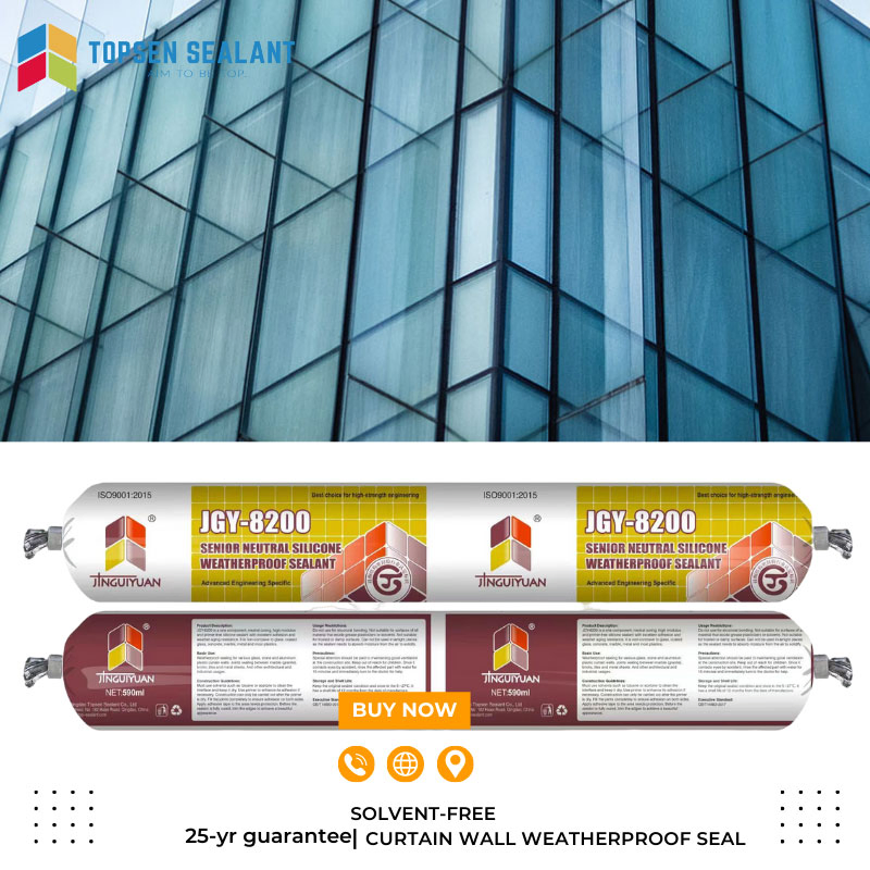 Fast Fry Construction 100% Silicone Sealant for Curtain Wall Weatherproof Glass Window Wall