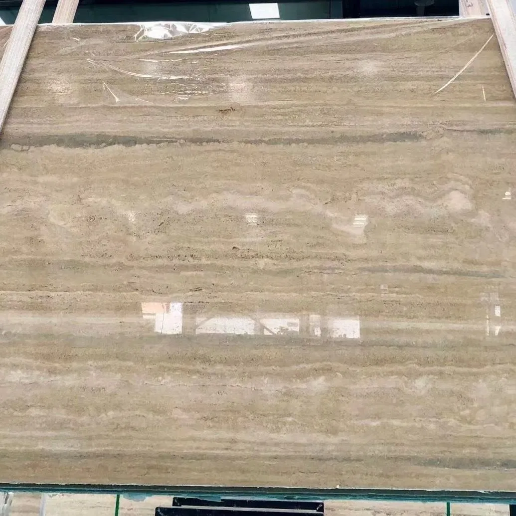 Wholesale Marble Stone Italy Silver Grey Travertine Pavers Honed Marble Slab Travertine Outdoor Floor Tile for Projects