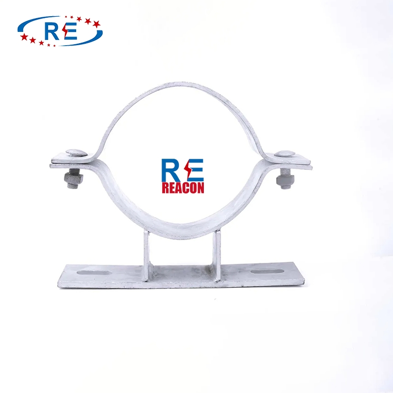 Electric Pole Mounting Clamp Pole Clamp for Pole Line Hardware/Heavy Light Duty Clamp Line Hardware Galvanized Mounting Adapter Fastening Pole Bracket Clamp