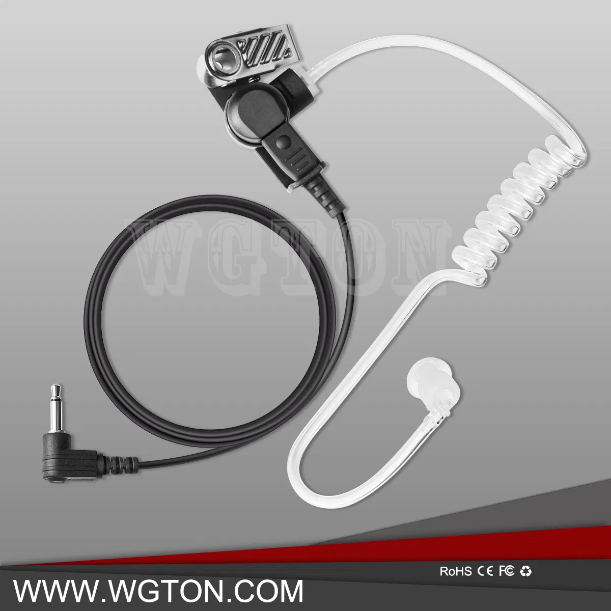 Скрытый наушник-вкладыш для рации с акустической трубкой