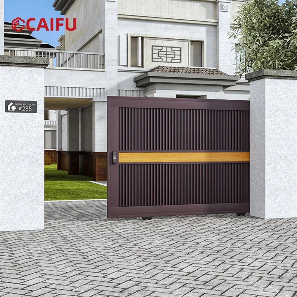 Aluminum Alloy Electric Auto Main Sliding Gate Outdoor Exterior for Courtyard