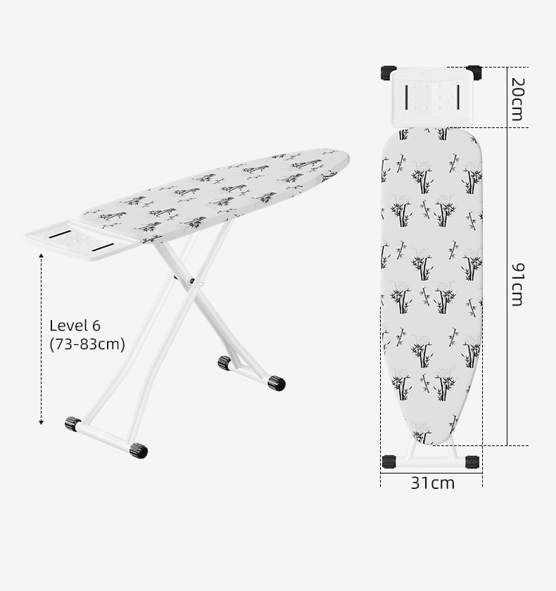 Ironing Board with Printed Cover and Padding 110X30cm 132X33cm Sizes for Wardrobe Clothing