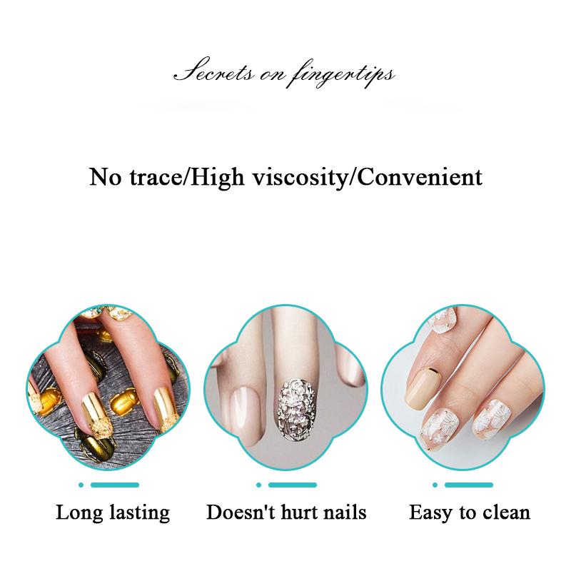 24 PCS Nails Jelly Double Side Adhesive Sticky Transparent Nail Glue Sticker