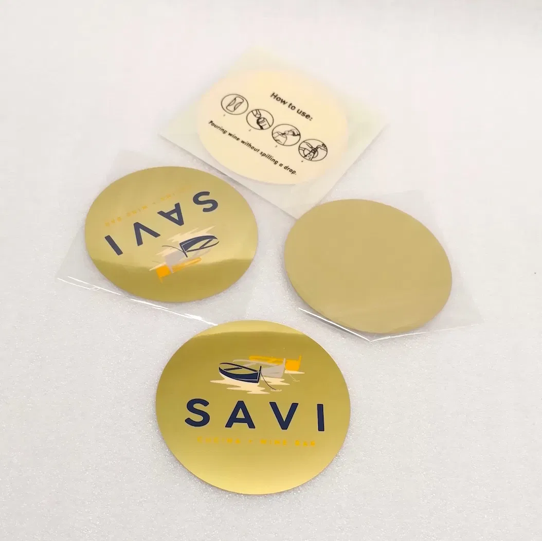 Custom Aluminum Foil Wine Pourer Disc Accessories Drop Stopping for Bottles