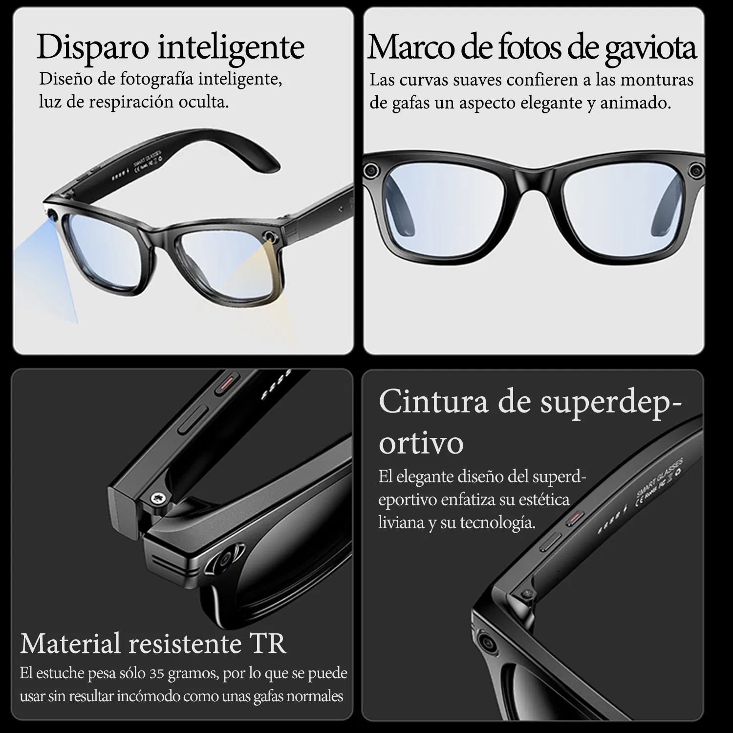 Ai Camera Photo Shooting Call Camera Video Smart Sunglasses Translation Smart Glasses