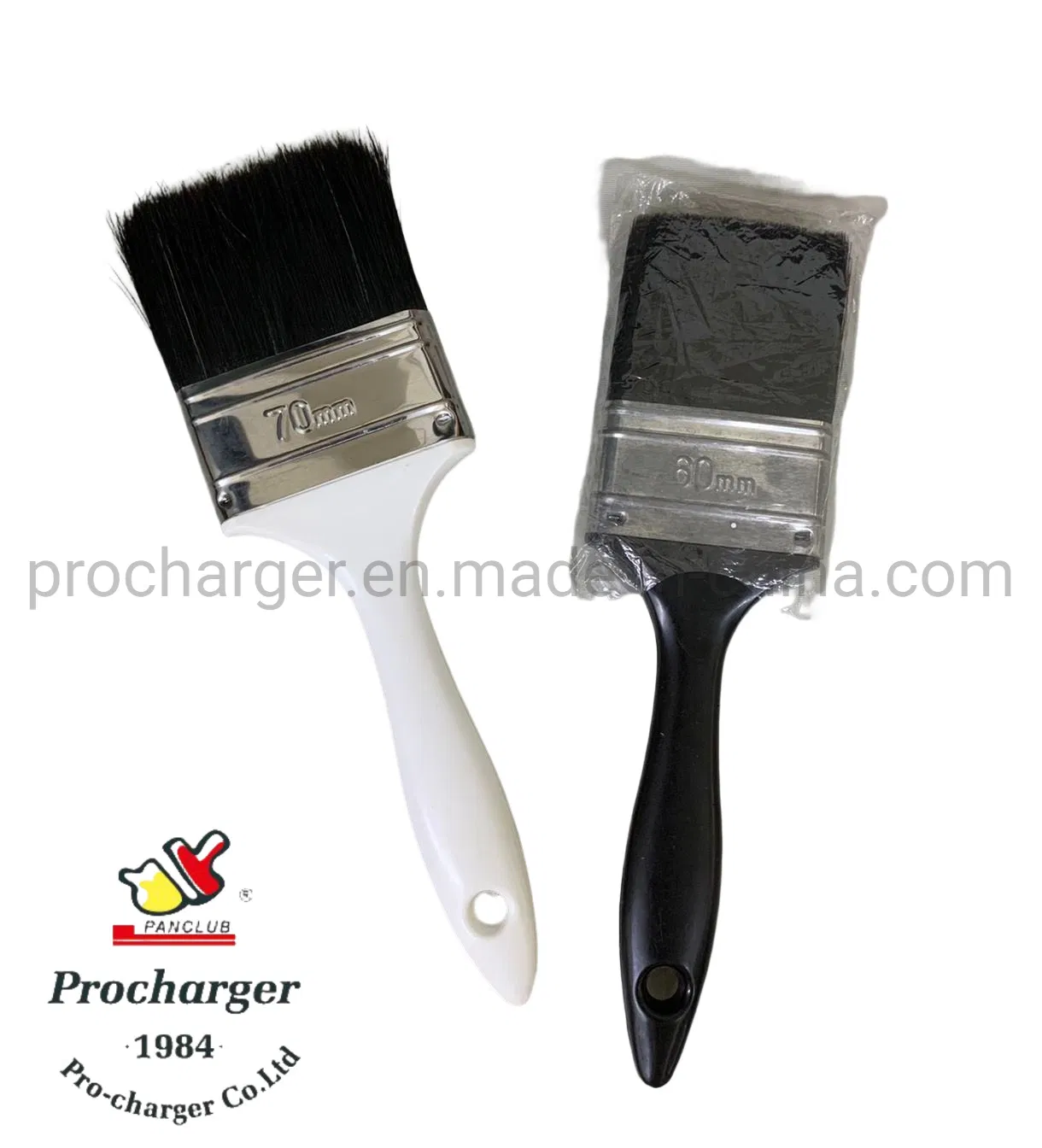 #650 Flat Paint Brush with Comfort Hold Plastic Handle and Synthetic Black Bristle for Any Paint Project for Water or Oil Paints