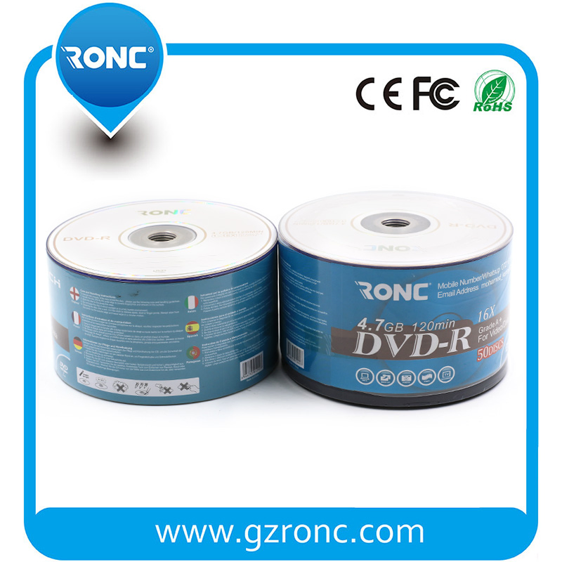 DVD-R 4.7 ГБ 16x для записи, однослойные