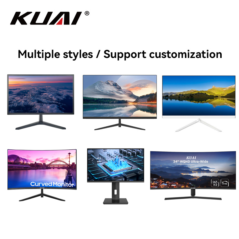 Full HD 1080P Computer LCD Monitor OEM 27inch 144Hz 4ms 22'' Frameless Bulk PC Desktop Multi Curved Gaming Monitor 240Hz 4K