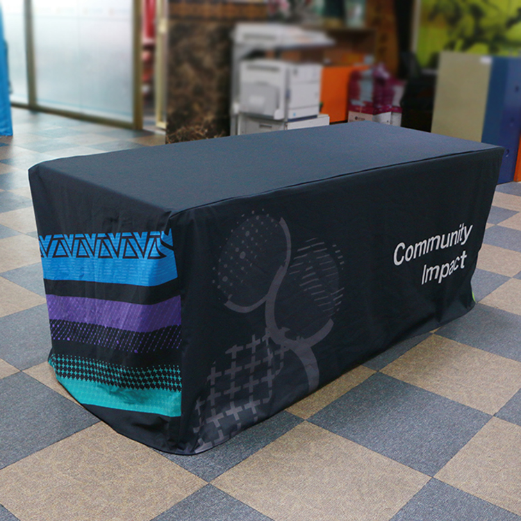 Custom Printed 6 Feet Trade Show Table Cloth Table Cover for Event
