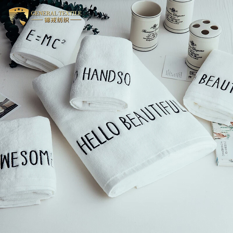 100% Cotton White Terry Face Towel Hand Towel for Hotel (JRD278)