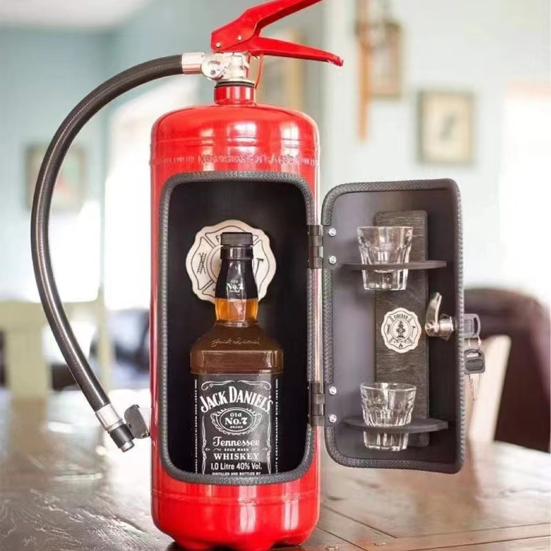 Liquor Wine Storage Boxes, Whiskey Storage Fire Extinguisher Shape Wbb28337