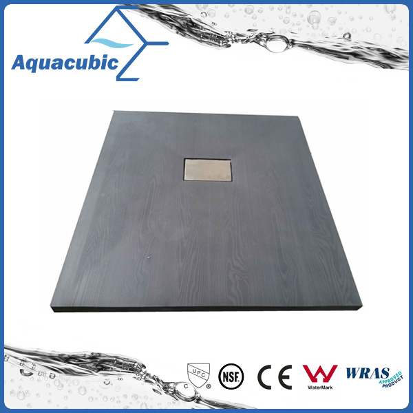 Sanitary Ware 700*700 High Quality Wood Surface SMC Shower Base (ASMC7070W)