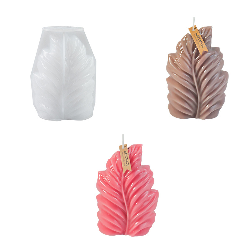 Leaf Candle Mold, Leaf Aromatherapy Gypsum Ornament, Candle Silicone Mold, Exclusively for Cross-Border Supply.