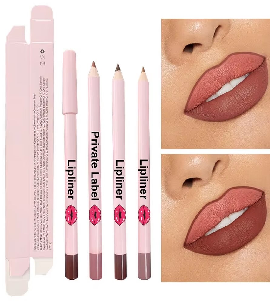 Long Lasting Lipliner Custom Pink Matte Smudge Proof Lip Liner Vendor Creamy Lip Liner Pen Private Label Brown Lip Liner Pencil