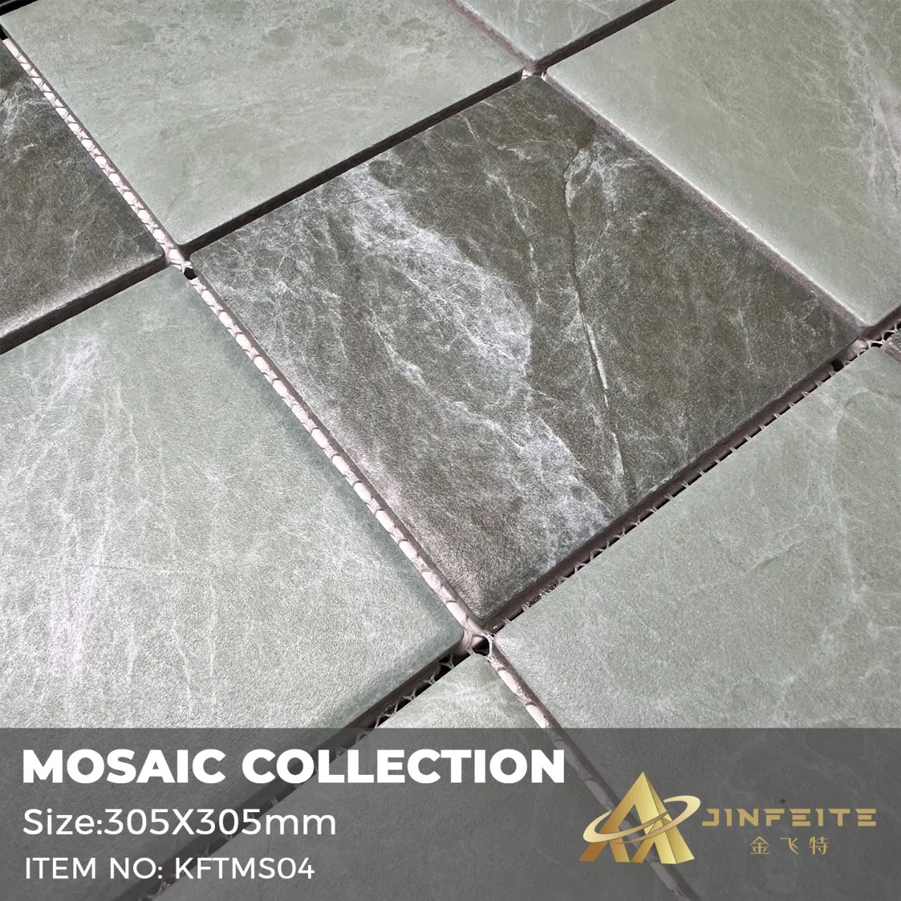 Soft Matt Carrara Design Porcelain Mosaic Chip Size 97*97mm Best Selling