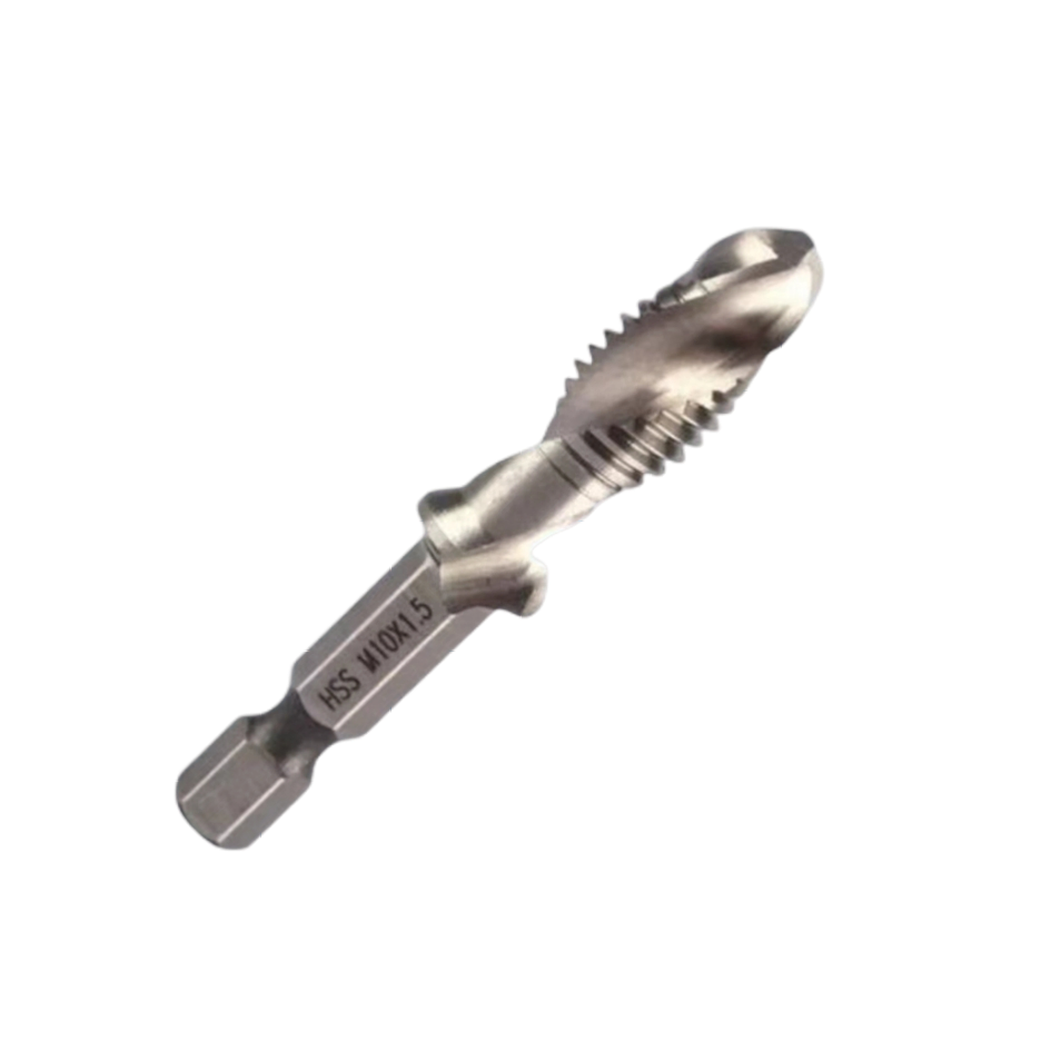 HSS Metric Hex Shank High Speed Steel Spiral Flute 2-In1 Combination Drill and Tap Bit Set M5 X 0.8
