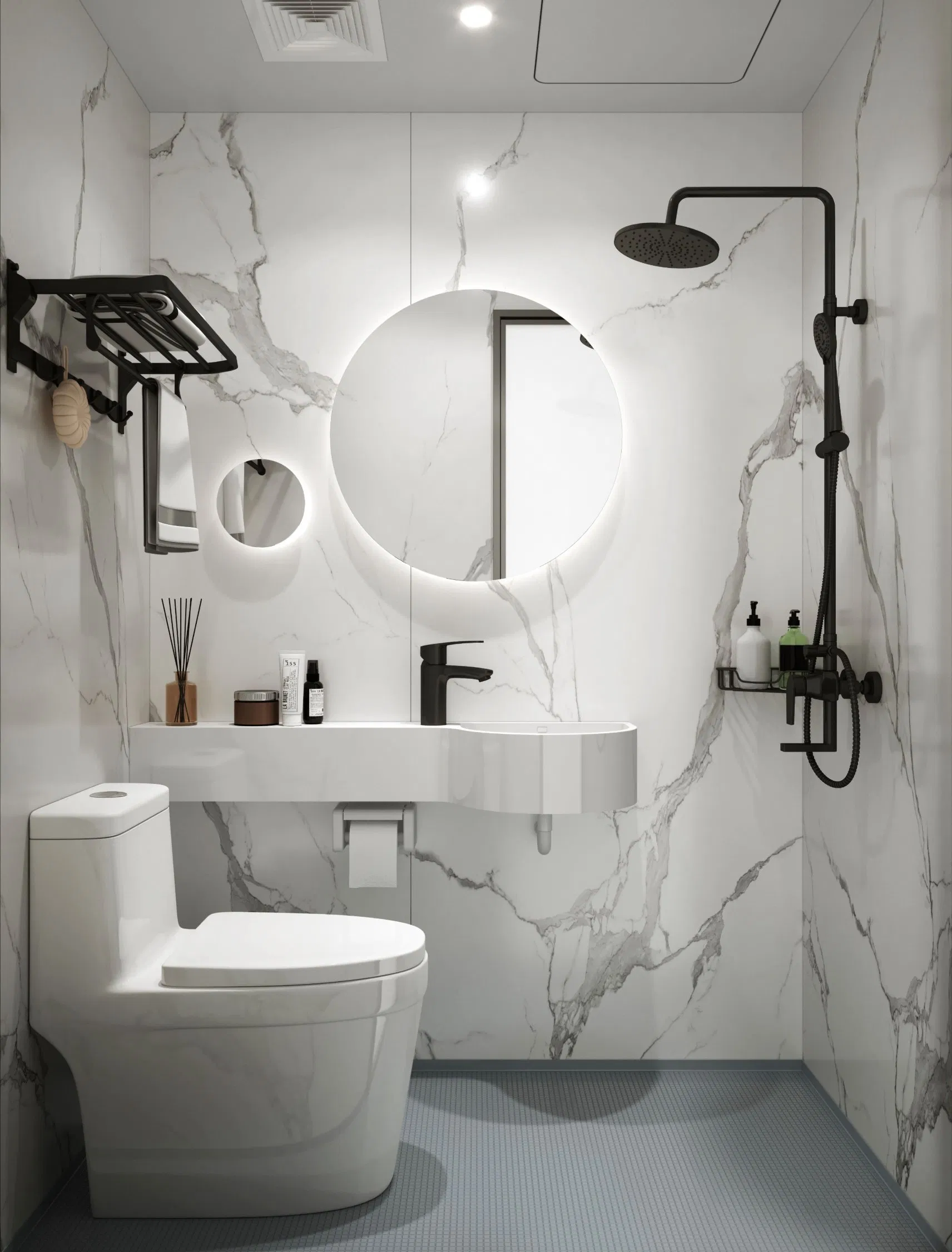One-Piece Bathroom Modular Bathroom Bathroom Unit Superior Craftsmanship Space-Saving, Modern & Unified Design