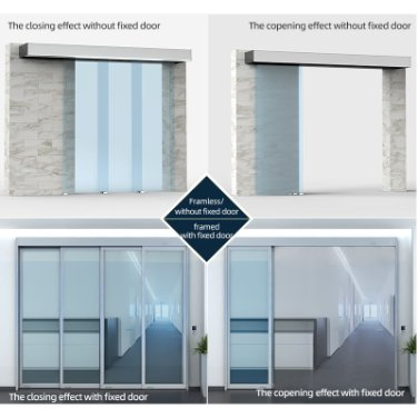 High Performance Turtech 10-55cm/S (Adjustable) Glass Sliding Doors Electric Telescopic Door Dtsc3000