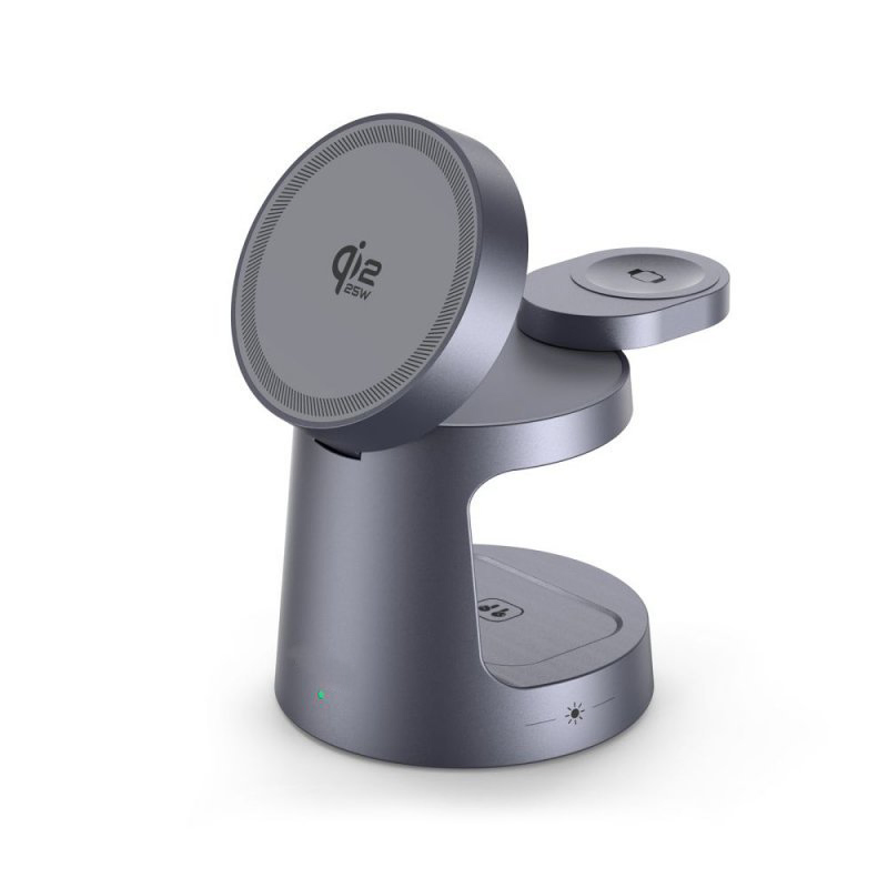 Магнитная зарядная станция Qi2 3 в 1, 15 Вт