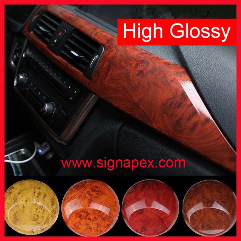 Signapex Air-Release Wood Grain Car Vinyl Interior Decal Sticker Car Wrap Film Stickers