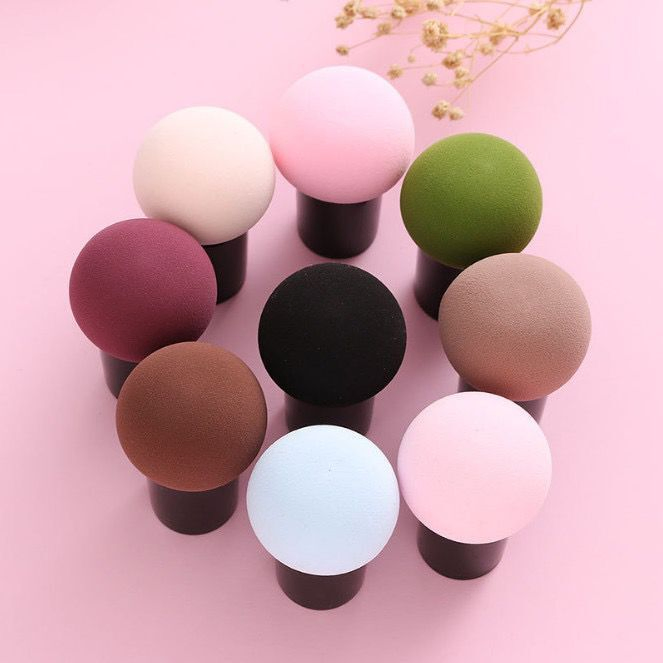 Mushroom Head Powder Puff Wet and Dry Hydrophilic Non-Latex Makeup Cotton Puff Beauty Egg Set
