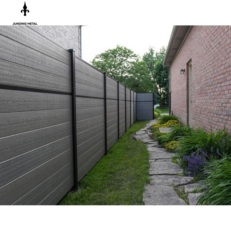 New Design Weather-Resistant Anti-Corrosion Robust Non-Toxic Anti Climb WPC Garden Fence for Parking Area Privacy Security Protection