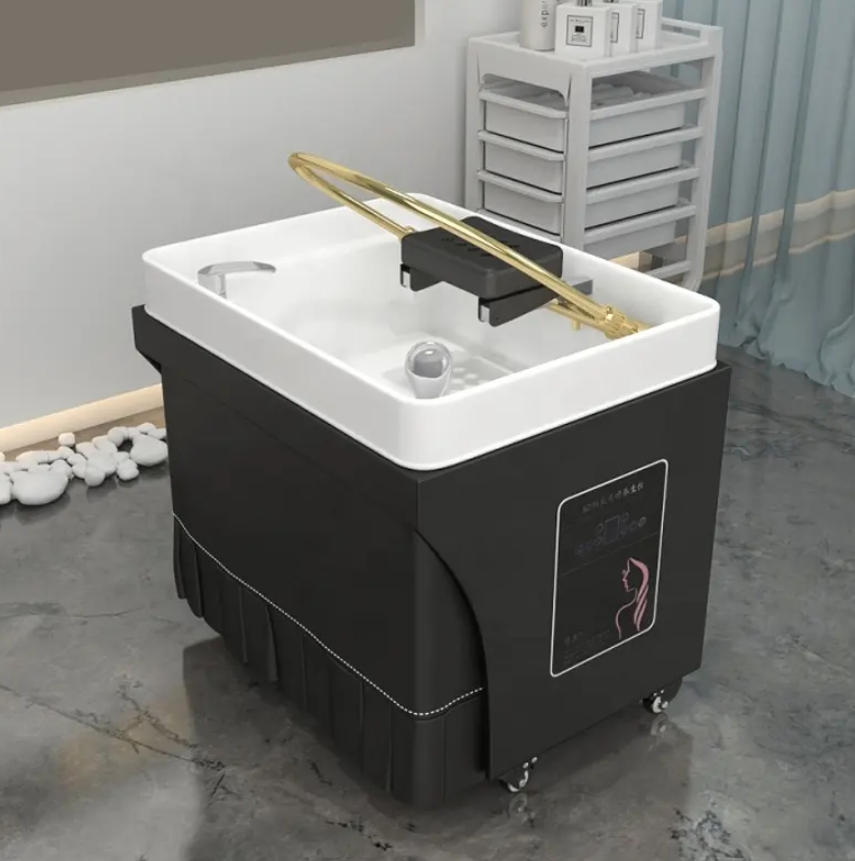 High Quality Beauty Salon Furniture, Equipped with Bowls, Sinks, Backwashing Massage Beds, and Chairs, Used for Hair Washing, Hydrotherapy, and Hair Care
